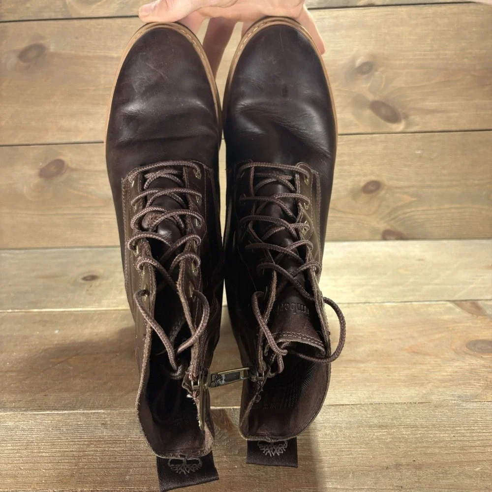 timberland sienna womens size 7 shoes brown leather heel ankle boots
